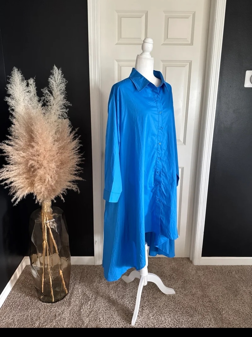 NWT GoodTime USA Bold Blue High Low Shirt Dress size 1X/2X - Picture 3 of 12